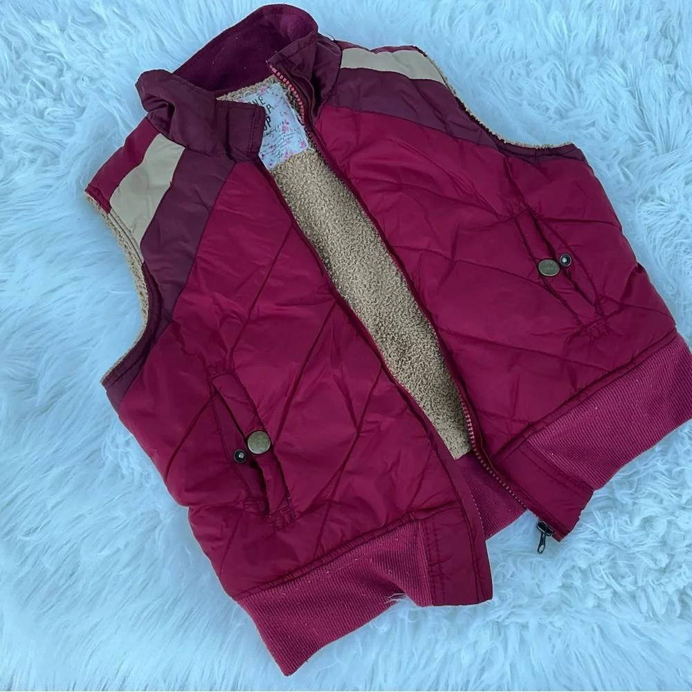 Vintage y2k Vest maroon 2000s one step up size large - Picture 1 of 4